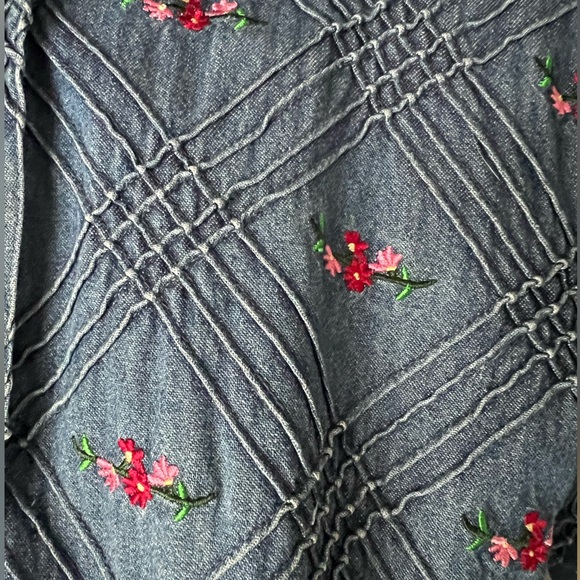 Vintage 100% cotton floral Jean dress - Picture 3 of 8